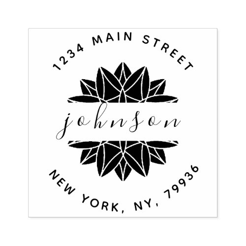 Create Your Own Return Address Family Name Rubber Stamp