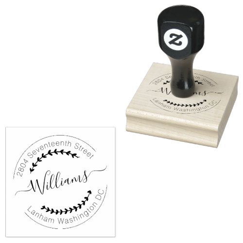 Create Your Own Return Address Modern  Minimalist Rubber Stamp
