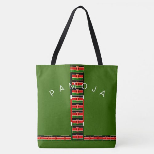 Create Your Own RGB Black Red Green Kenya Pamoja Tote Bag