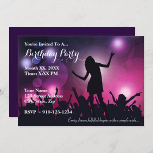 Create Your Own Rock Birthday Party Invitation