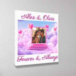 Create Your Own Romantic Heart Photo Template Canvas Photo Tile