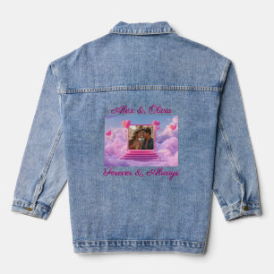 Create Your Own Romantic Heart Photo Template Denim Jacket