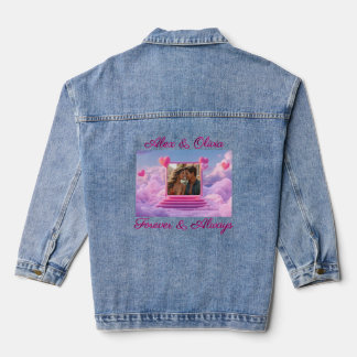 Create Your Own Romantic Heart Photo Template Denim Jacket
