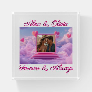 Create Your Own Romantic Heart Photo Template Paperweight