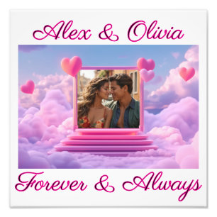 Create Your Own Romantic Heart Photo Template Print
