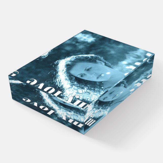 Create Your Own Romantic Photo Paperweight (Angled)