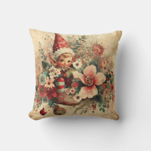 Create Your Own Romantic Victorian Christmas Elf Throw Pillow