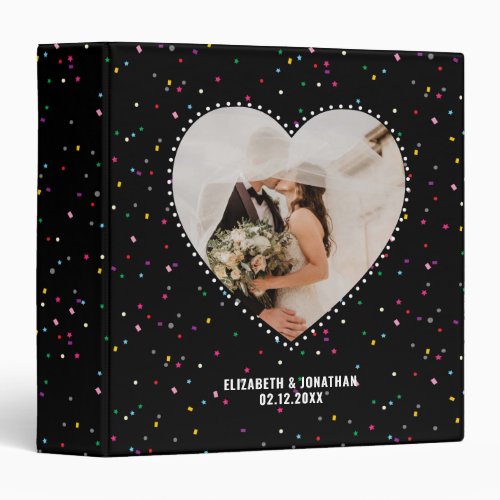 Create Your Own Romantic Wedding Heart Photo 3 Ring Binder