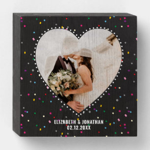 Create Your Own Romantic Wedding Heart Photo Wooden Box Sign