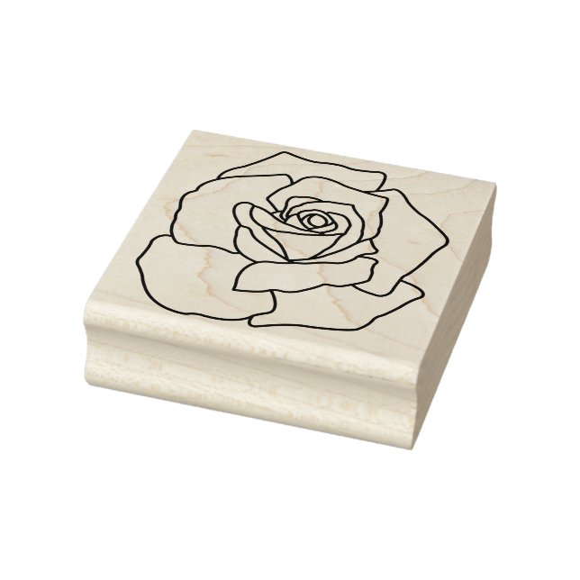 Create Your Own Rose Flower Blossom Floral Rubber Stamp (Stamp)