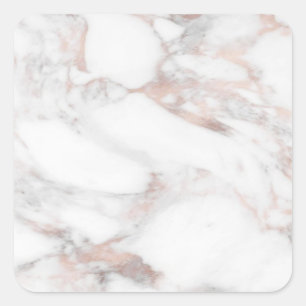 Create Your Own Rose Gold Marble Elegant Blank Square Sticker