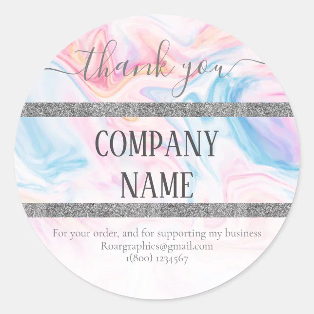 Create Your Own Rose gold Round business label Zazzle