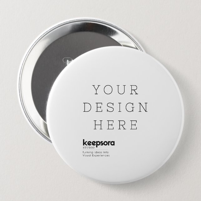 Create Your Own Round 4 inch Button (Front & Back)