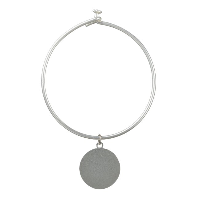 Bangle Bracelet With Round Charm (Back)