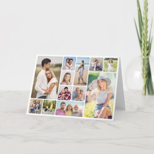 Create Your Own Round Corners 12 Photo Collage Card