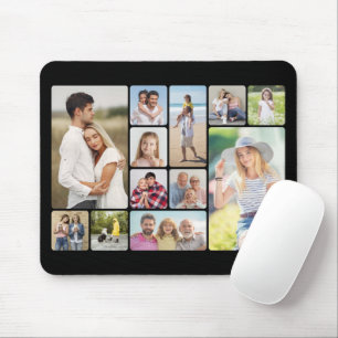 Create Your Own Round Corners 12 Photo Collage Mouse Pad