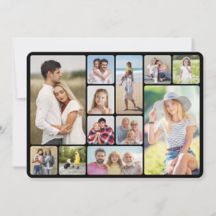 Create Your Own Round Corners 12 Photo Collage Note Card