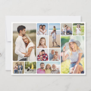 Create Your Own Round Corners 12 Photo Collage Note Card