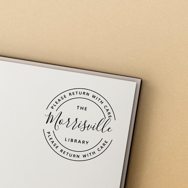 Create Your Own Round From The Library Of Name Self-inking Stamp (Creator Uploaded)