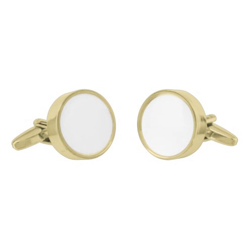 Create Your Own Round Gold Plated Cufflinks
