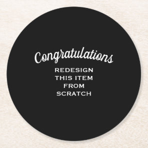 Create Your Own Round Paper Coaster