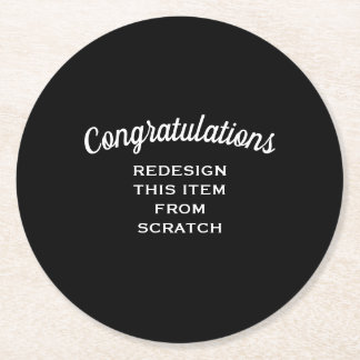 Create Your Own Round Paper Coaster