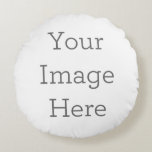 Create Your Own Round Pillow<br><div class="desc">Upload your own photo or design to create a personalized round pillow. Or try adding text in one of our various fonts to make a fun statement pillow. Simply click "Customize" to get started.</div>