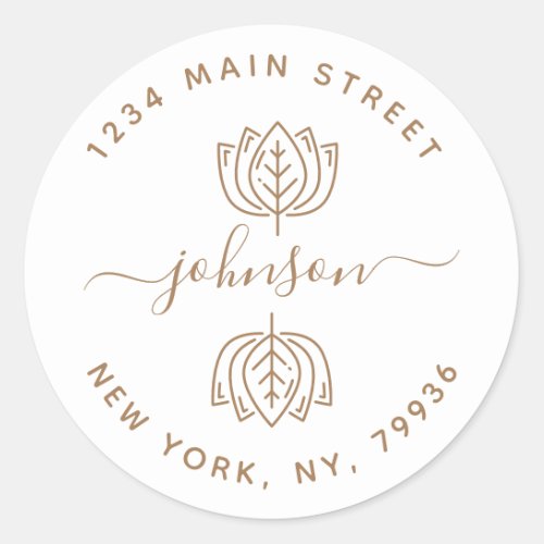 Create Your Own Round Return Address Classic Round Classic Round Sticker