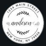 Create Your Own Round Return Address Classic Round Classic Round Sticker<br><div class="desc">Create Your Own Round Return Address</div>