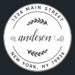 Create Your Own Round Return Address Classic Round Classic Round Sticker<br><div class="desc">Create Your Own Round Return Address</div>