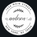 Create Your Own Round Return Address Classic Round Classic Round Sticker<br><div class="desc">Create Your Own Round Return Address</div>