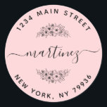 Create Your Own Round Return Address Classic Round Classic Round Sticker<br><div class="desc">Create Your Own Round Return Address</div>