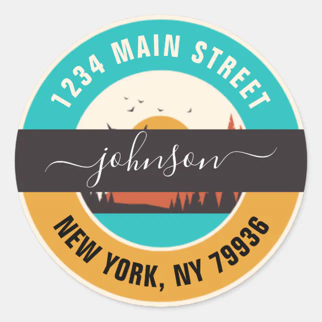 Create Your Own Round Return Address Classic Round Classic Round