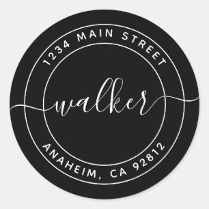 Create Your Own Round Return Address Classic Round Sticker