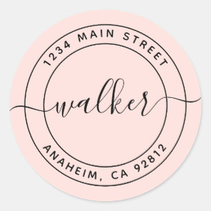 Create Your Own Round Return Address Classic Round Sticker