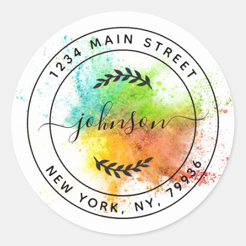 Create Your Own Round Return Address Classic Round Sticker