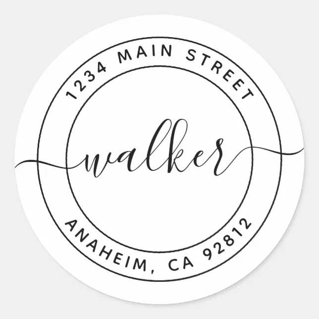 Create Your Own Round Return Address Classic Round Sticker | Zazzle
