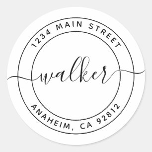 Create Your Own Round Return Address Classic Round Sticker