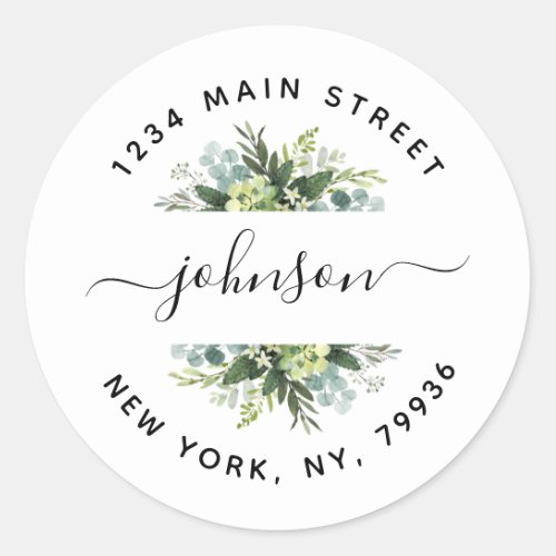 Create Your Own Round Return Address Classic Round Sticker