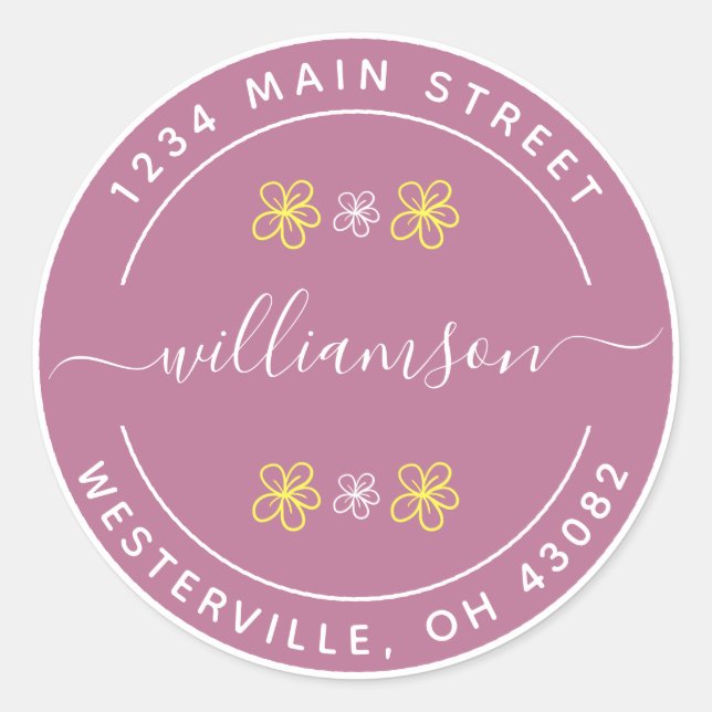 Create Your Own Round Return Address Classic Round Sticker (Front)