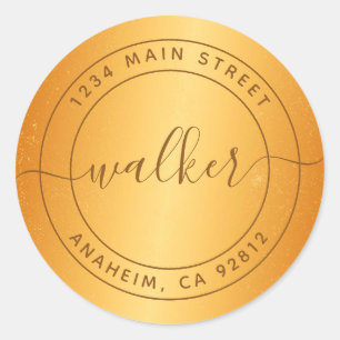 Create Your Own Round Return Address Classic Round Sticker