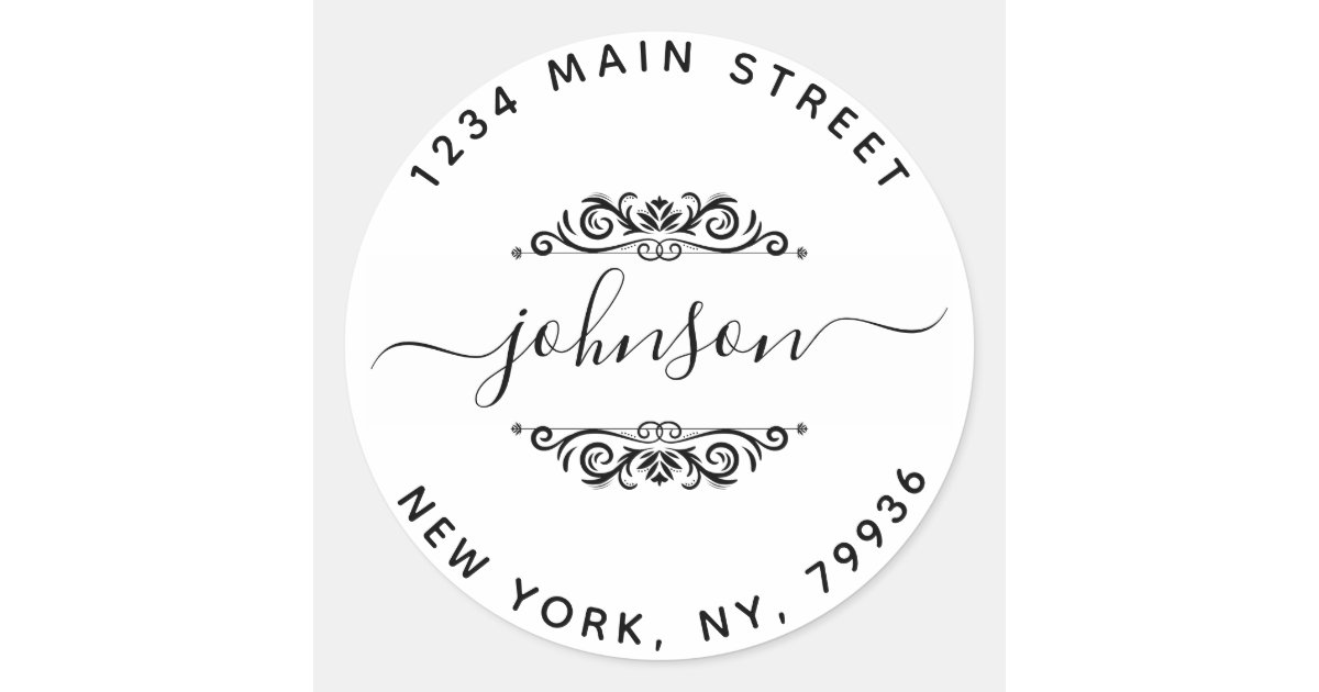 Create Your Own Round Return Address Classic Round Sticker Zazzle