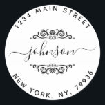 Create Your Own Round Return Address Classic Round Sticker<br><div class="desc">Create Your Own Round Return Address</div>