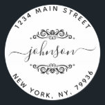 Create Your Own Round Return Address Classic Round Sticker<br><div class="desc">Create Your Own Round Return Address</div>