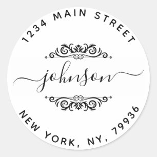 Create Your Own Round Return Address Classic Round Sticker
