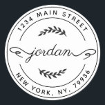 Create Your Own Round Return Address Classic Round Sticker<br><div class="desc">Create Your Own Round Return Address</div>