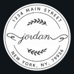 Create Your Own Round Return Address Classic Round Sticker<br><div class="desc">Create Your Own Round Return Address</div>