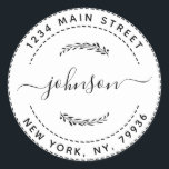 Create Your Own Round Return Address Classic Round Sticker<br><div class="desc">Create Your Own Round Return Address</div>