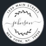 Create Your Own Round Return Address Classic Round Sticker<br><div class="desc">Create Your Own Round Return Address</div>