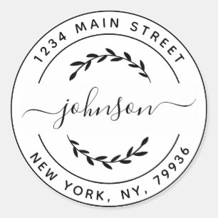 Create Your Own Round Return Address Classic Round Sticker